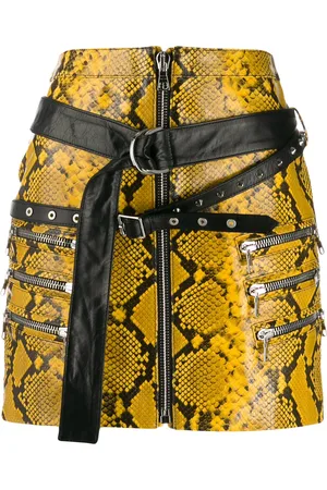 Unravel Project Snake-effect mini skirt