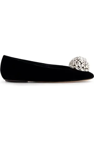 Giambattista Valli Crystal-embellished ballerina shoes
