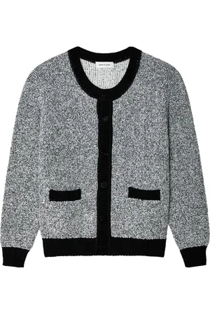 Ernest W. Baker Contrast-trim bouclé cardigan