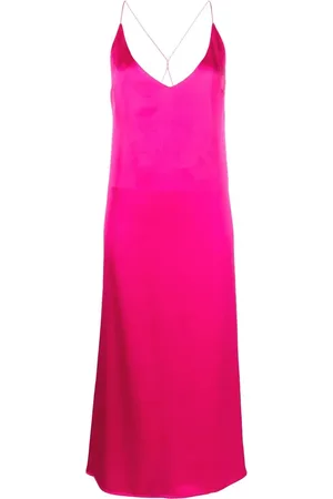 BLANCA Mara satin slip dress