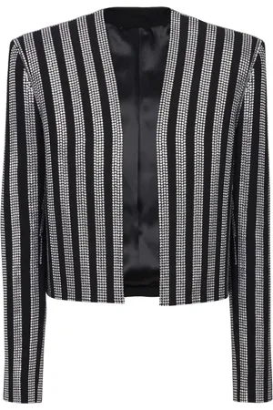 Balmain Rhinestone-embellished spencer jacket