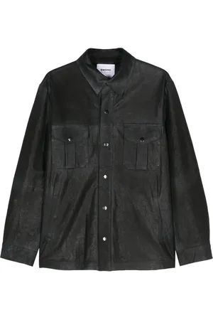 s.w.o.r.d 6.6.44 Leather press-stud jacket
