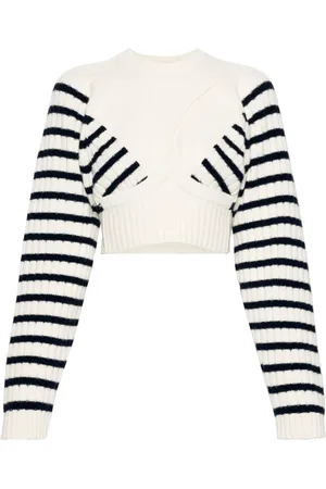 Jean Paul Gaultier Striped twisted jumper