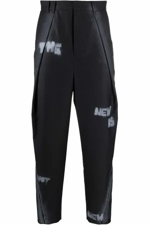Ader Error Slogan print straight-leg trousers