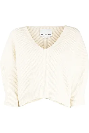 Sa Su Phi V-neck ribbed-knit jumper