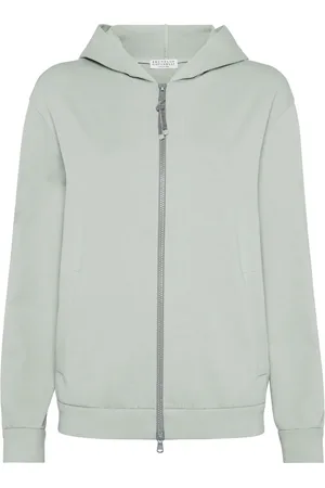 Brunello Cucinelli Stretch-cotton zip-up hoodie