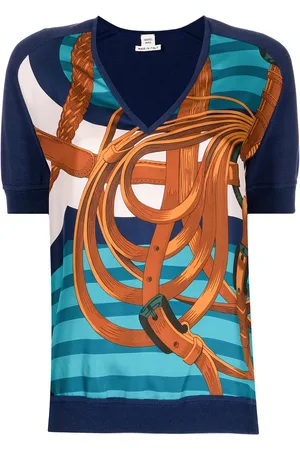 Hermès Pre-owned bridle strap-print knitted top