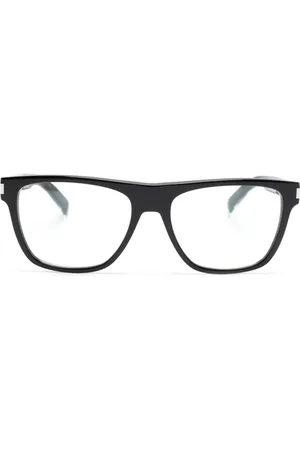 Saint Laurent Logo-engraved square-frame glasses