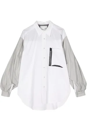 YOSHIO KUBO Panelled cotton shirt