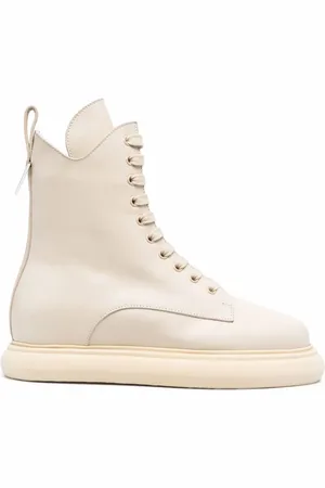The Attico Leather lace-up boots