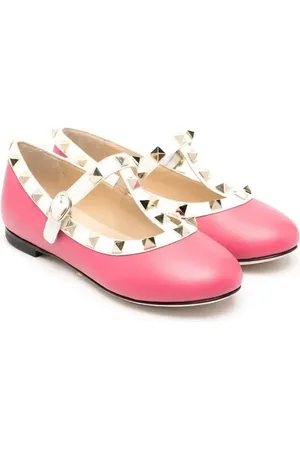 Prosperine Stud-detail leather ballerina shoes