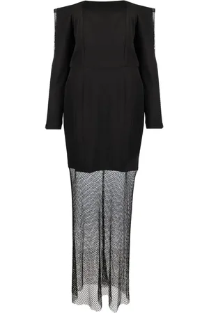 Bazza Alzouman Rhinestone-embellished off-shoulder gown