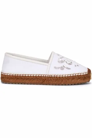 Dolce & Gabbana Broderie anglaise flat espadrilles