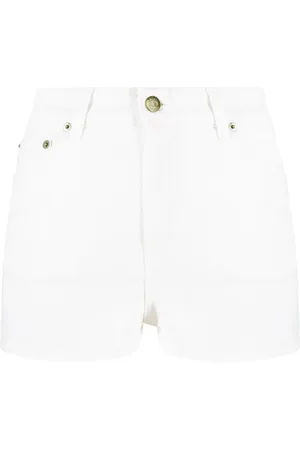 Twin-Set Embroidered-logo denim shorts