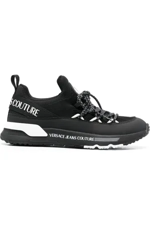 VERSACE Logo-patch low-top sneakers