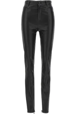 DAVID KOMA Leather-panel leggings
