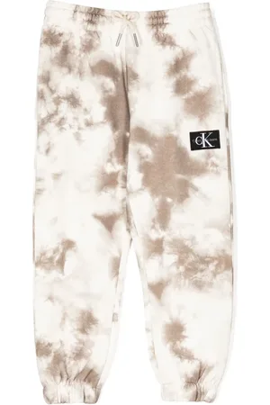 Calvin Klein Logo-patch bleached track pants