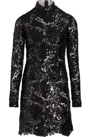 Giambattista Valli Sequinned macramé mini dress