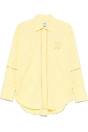 Msgm Logo-embroidered shirt