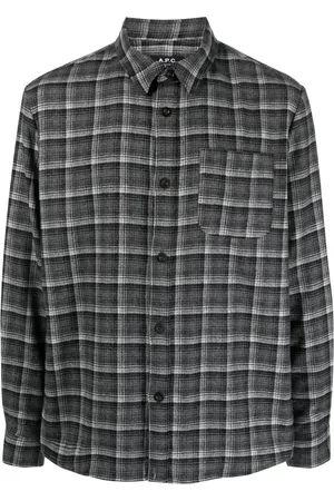 A.P.C. Checked wool-blend shirt