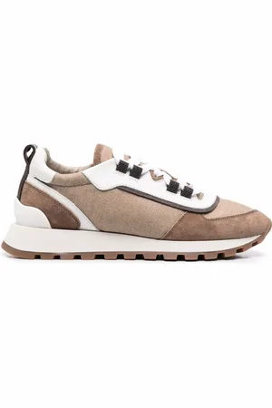 Brunello Cucinelli Panelled lace-up sneakers