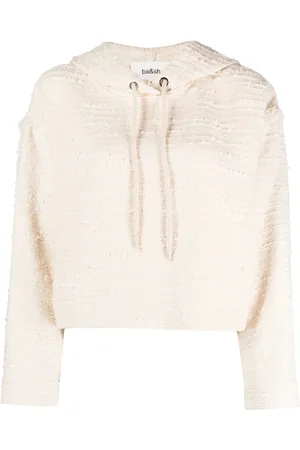 Bash Ado bouclé cropped hoodie