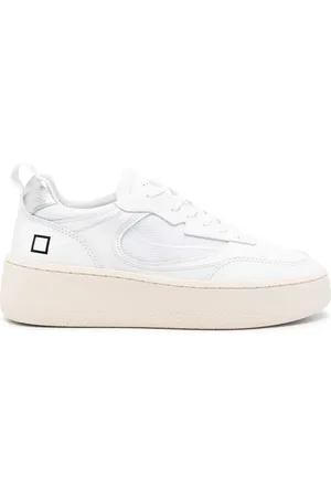 D.A.T.E. Mesh-panelling leather sneakers