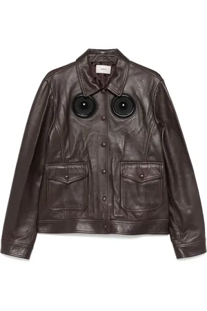 COPERNI Appliqué-detail leather jacket