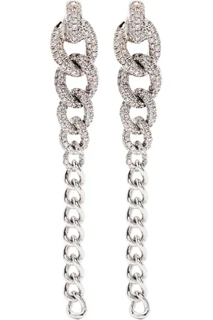 Shay 18K white gold pavé diamond drop earrings