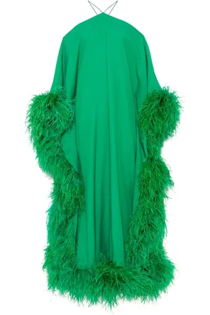 ‎Taller Marmo‎ Feather-trim maxi dress