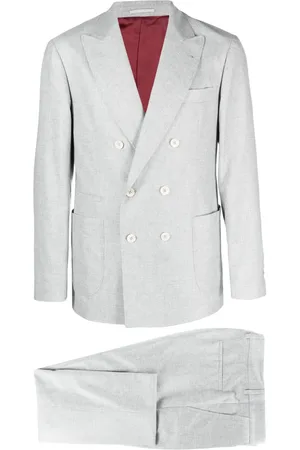 Brunello Cucinelli Double-breasted flannel suit