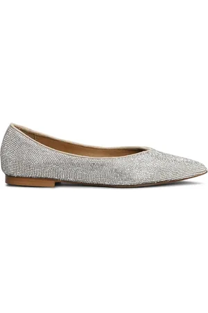 ANNA F. Crystal-embellished ballerina shoes
