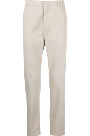 ELEVENTY Low-rise cotton blend chino trousers