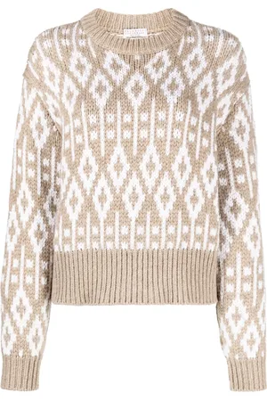 Brunello Cucinelli Crew neck printed cashmere jumper