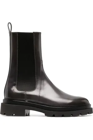 santoni Patent-finish chelsea boots
