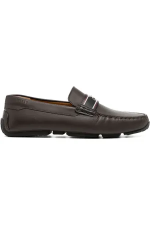 Bally Logo-plaque almond toe loafers