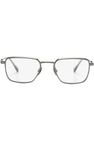 SNOB Rectangle-frame clip-on glasses