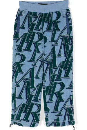 AMIRI Logo-print fleece-texture track pants