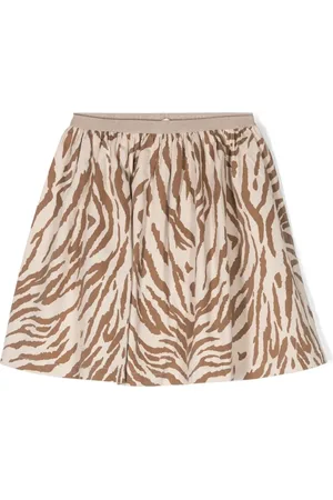 Zhoe & Tobiah Tiger-print cotton skirt