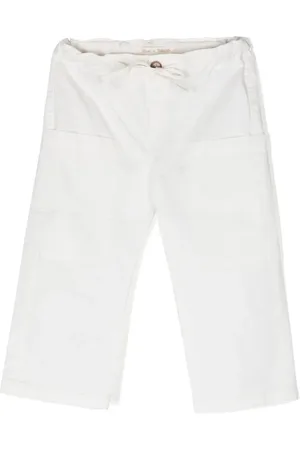 Zhoe & Tobiah Logo-detail cotton trousers
