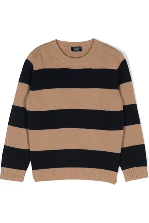 Il gufo Striped virgin wool jumper