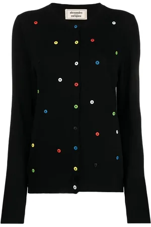 ALESSANDRO ENRIQUEZ Button-embellished wool-blend cardigan