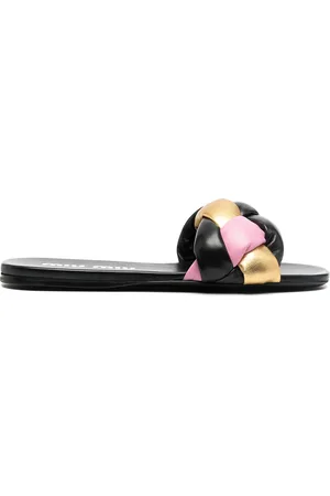 Miu Miu Knot-detail leather slides