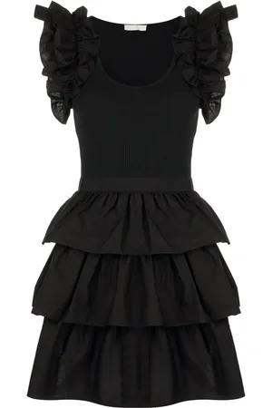 ULLA JOHNSON Ruffle-trim T-shirt dress