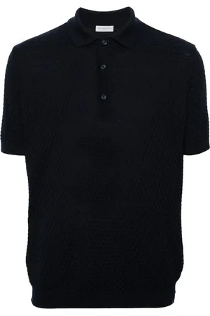 Paul & Shark Textured virgin wool polo shirt