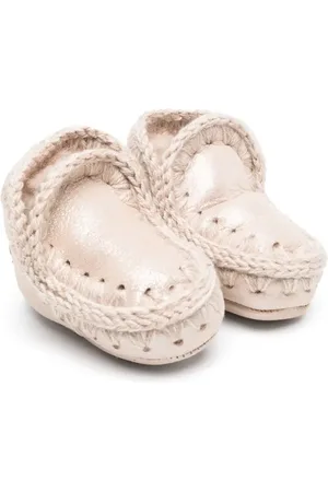Mou Eskimo crochet-trim leather boots