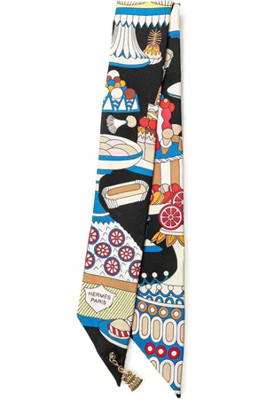 Hermès 1990-2024 La Patisserie Francaise Silk Twilly Scarf scarves