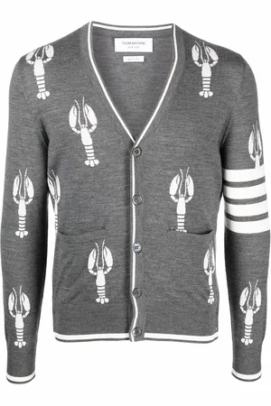Thom Browne Lobster-intarsia merino cardigan