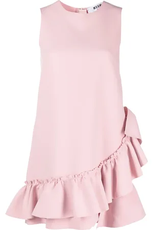 Msgm Ruffled-trim sleeveless mini dress
