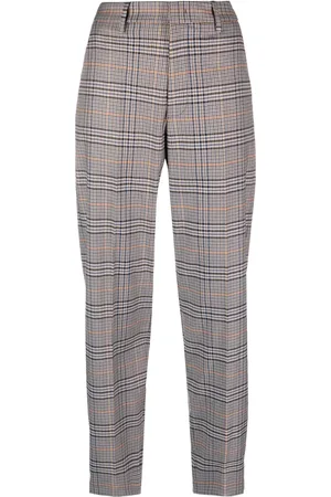Dondup Micaela checked tapered trousers